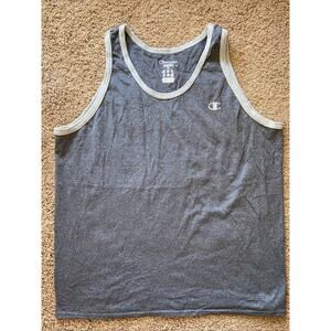 Champion Gray Muscle Workout Gym Cotton Blend Tank Top Activewear Shirt Mens XL